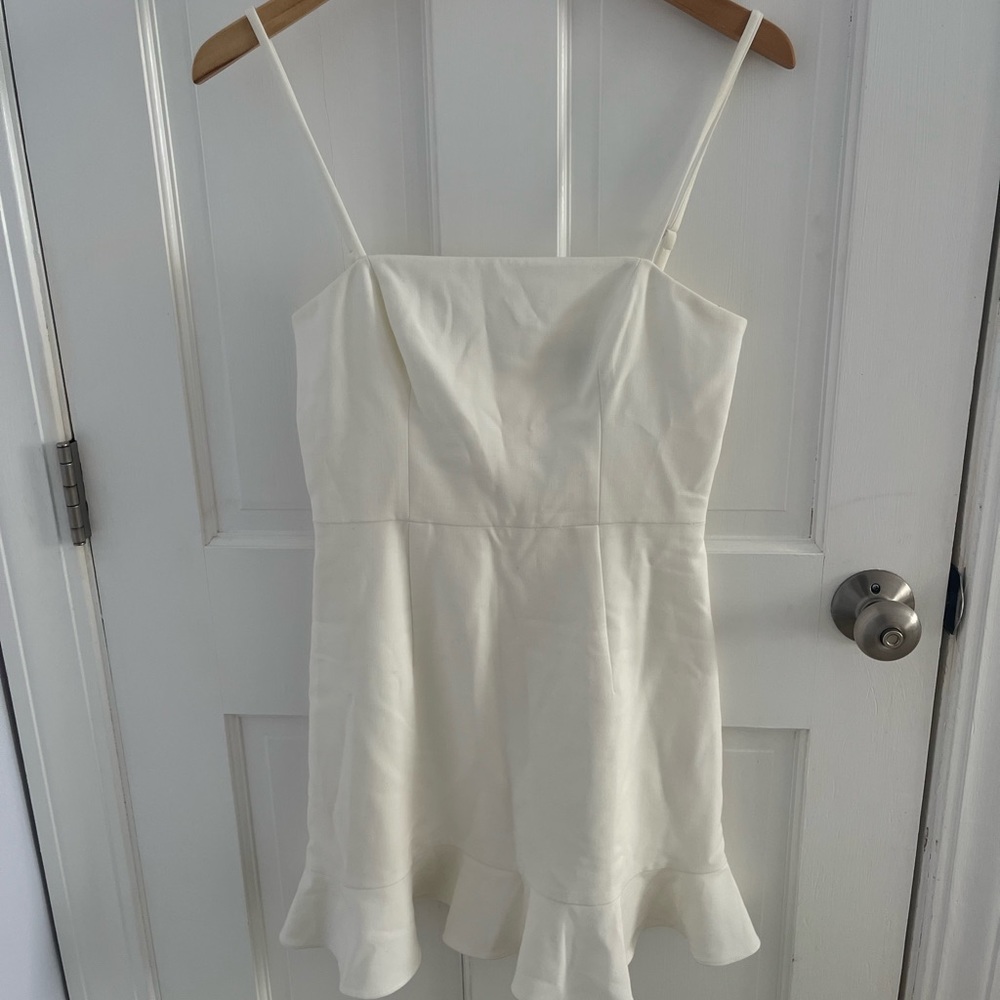 French Connection Whisper Ruffled Hem Dress